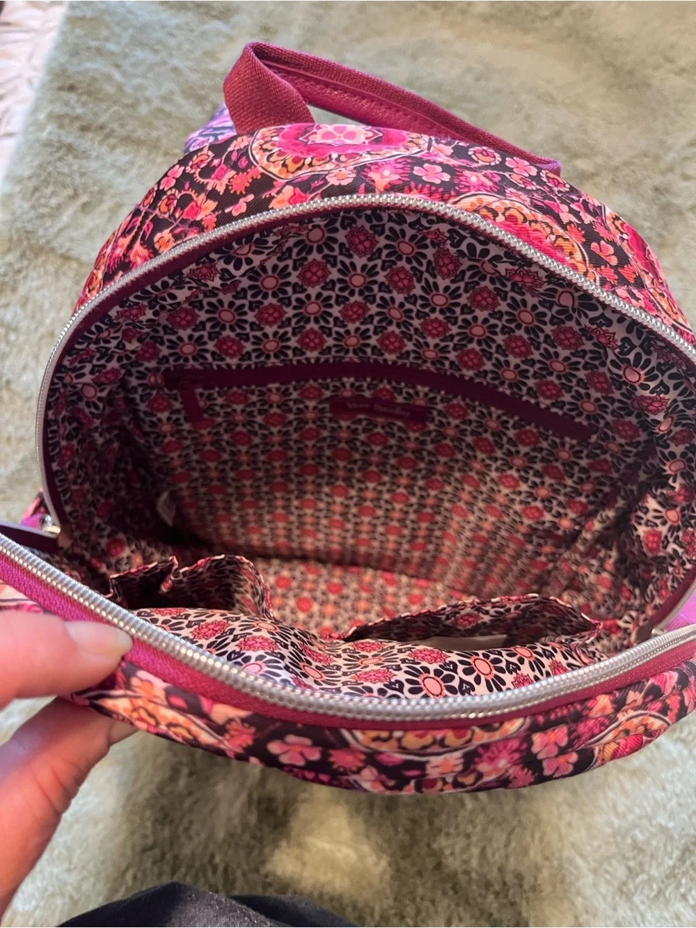 Vera Bradley Pink Floral Medallion Mini Backpack